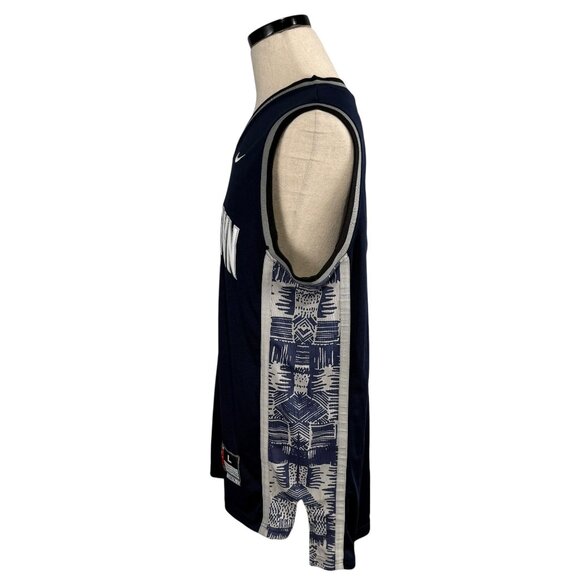 Vintage Nike Team Georgetown Iverson #3 Jersey L Navy Blue 90s - Picture 3 of 7